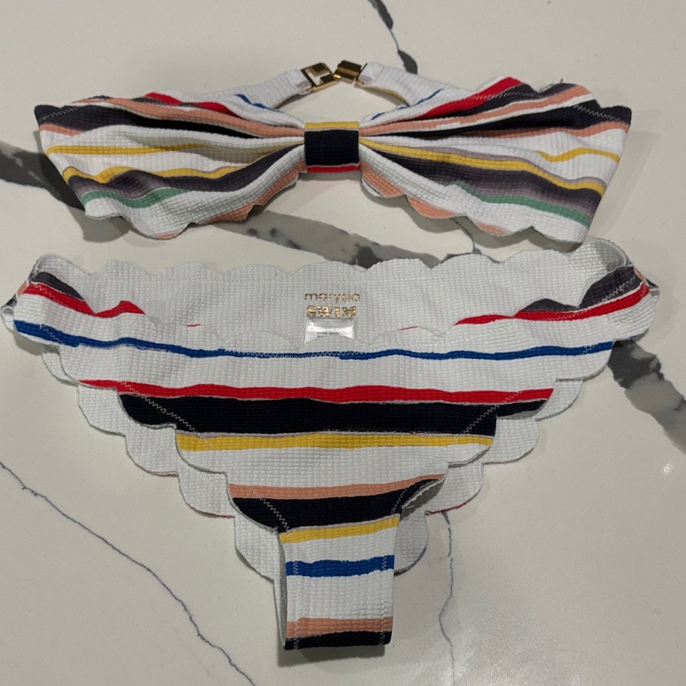 Marysia Swim Multicolor Scalloped Bikini